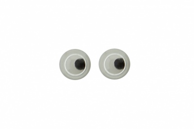 Глазки для игрушек, круглые, с бегающими зрачками, 3 мм/упак.100+/-5 шт, цв. -черно-белые - купить в Твери. Цена: 25.40 руб.