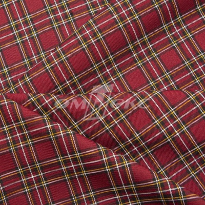 Ткань костюмная клетка 24379 2012, 230 гр/м2, шир.150см, цвет бордовый/бел/жел - купить в Твери. Цена 539.74 руб.