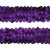 Тесьма с пайетками 12, шир. 30 мм/уп. 25+/-1 м, цвет фиолет - купить в Твери. Цена: 1 098.48 руб.