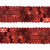 Тесьма с пайетками 3, шир. 20 мм/уп. 25+/-1 м, цвет красный - купить в Твери. Цена: 778.19 руб.