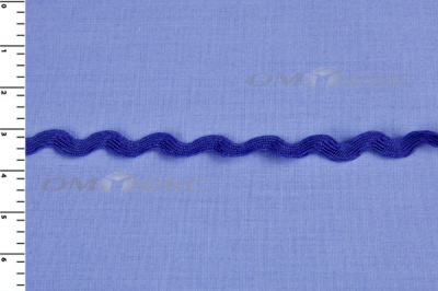 Тесьма плетеная "Вьюнчик"/синий - купить в Твери. Цена: 40.72 руб.