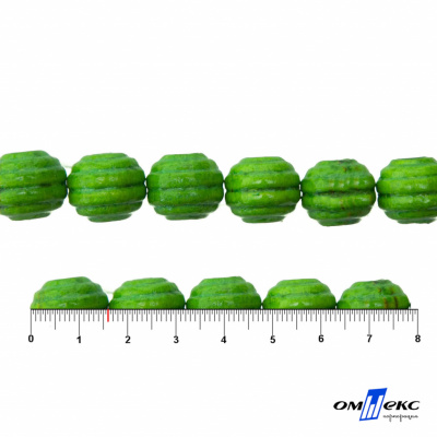 0309-Бусины деревянные "ОмТекс", 16 мм, упак.50+/-3шт, цв.019-зеленый - купить в Твери. Цена: 62.22 руб.