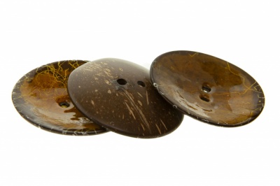 Деревянные украшения для рукоделия пуговицы "Кокос" #4 - купить в Твери. Цена: 66.23 руб.