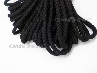 Шнур В-035 4 мм круп.плетение 100 м черный - купить в Твери. Цена: 156.40 руб.