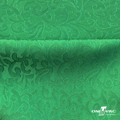 Ткань жаккард королевский, 100% полиэстр 180 г/м 2, шир.150 см, цв-зеленый - купить в Твери. Цена 293.39 руб.