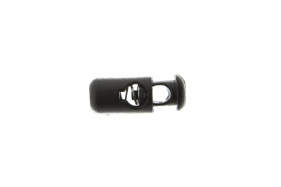 8108 Фиксатор пластиковый "Бочонок", 20х8 мм, цвет чёрный - купить в Твери. Цена: 1.29 руб.