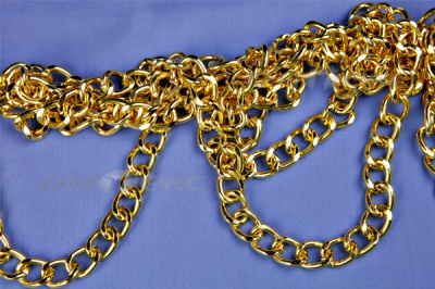 Цепь металл декоративная №11 (17*13) золото (10+/-1 м)  - купить в Твери. Цена: 1 341.87 руб.
