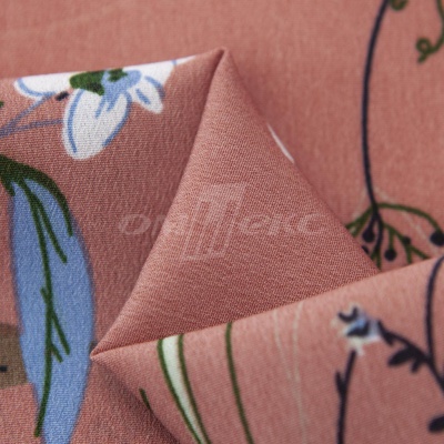 Плательная ткань "Фламенко" 2.1, 80 гр/м2, шир.150 см, принт растительный - купить в Твери. Цена 311.05 руб.