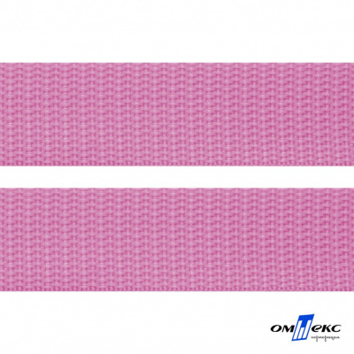 Розовый- цв.513-Текстильная лента-стропа 550 гр/м2 ,100% пэ шир.30 мм (боб.50+/-1 м) - купить в Твери. Цена: 475.36 руб.