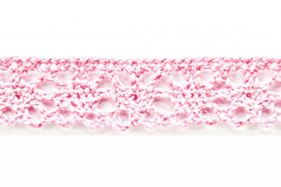 Тесьма кружевная 0621-1607, шир. 15 мм/уп. 20+/-1 м, цвет 096-розовый - купить в Твери. Цена: 302.42 руб.