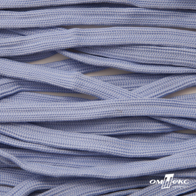 Шнур плетеный (плоский) d-12 мм, (уп.90+/-1м), 100% полиэстер, цв.259 - голубой - купить в Твери. Цена: 8.62 руб.