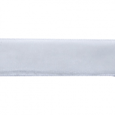 Лента бархатная нейлон, шир.12 мм, (упак. 45,7м), цв.01-белый - купить в Твери. Цена: 457.61 руб.