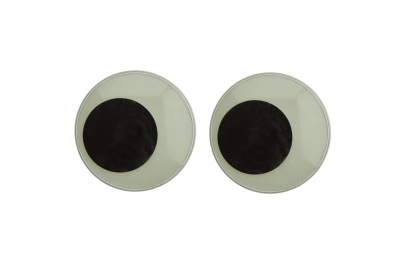 Глазки для игрушек, круглые, с бегающими зрачками, 40 мм/упак.20+/-2 шт, цв. -черно-белые - купить в Твери. Цена: 158.73 руб.