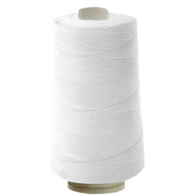 Швейные нитки (армированные) 28S/2, нам. 2 500 м, цвет белый - купить в Твери. Цена: 148.95 руб.