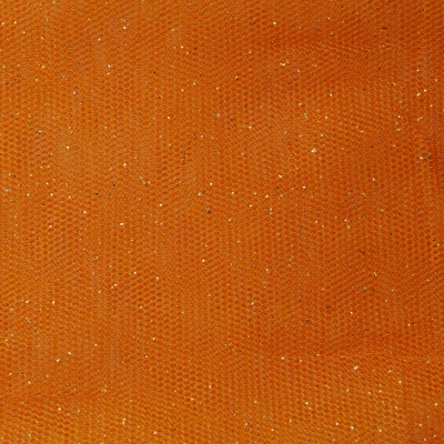 Сетка Глиттер, 24 г/м2, шир.145 см., оранжевый - купить в Твери. Цена 117.24 руб.