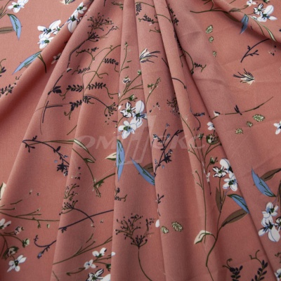 Плательная ткань "Фламенко" 2.1, 80 гр/м2, шир.150 см, принт растительный - купить в Твери. Цена 311.05 руб.