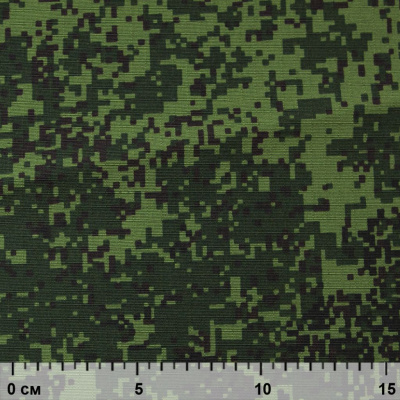 Униформ Рип Стоп 80/20 полиэфир/хлопок, 205 г/м2,  принтованный темно-зеленый, ВО, шир. 150 см - купить в Твери. Цена 191.15 руб.