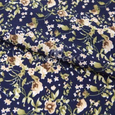 Плательная ткань "Фламенко" 1.1, 80 гр/м2, шир.150 см, принт растительный - купить в Твери. Цена 241.49 руб.