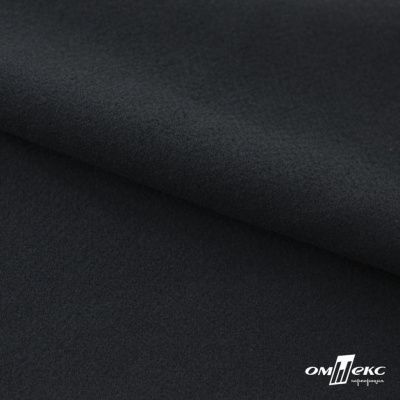 Трикотажное полотно "Капри" 100% полиэстр, 152см, 320 г/м2, чёрный, м - купить в Твери. Цена 374 руб.