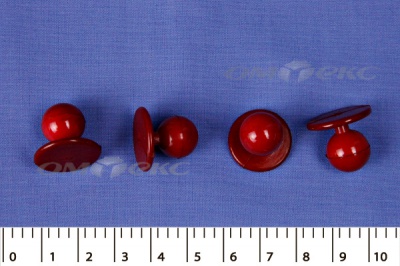 Пуговица поварская "Пукля", 10 мм, цвет красный - купить в Твери. Цена: 2.28 руб.