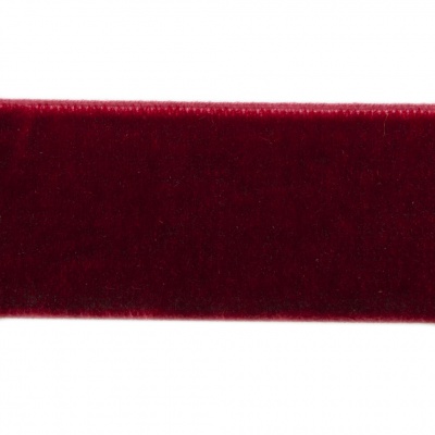 Лента бархатная нейлон, шир.25 мм, (упак. 45,7м), цв.240-бордо - купить в Твери. Цена: 809.01 руб.