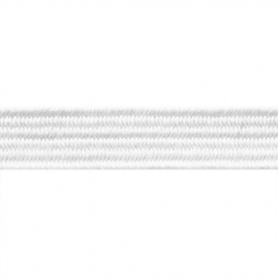 Резиновые нити с текстильным покрытием, шир. 6 мм (182 м/уп), цв.-белый - купить в Твери. Цена: 705.59 руб.