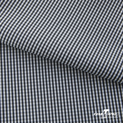 Ткань сорочечная Клетка Виши, 115 г/м2, 58% пэ,42% хл, шир.150 см, цв.6-черный, (арт.111) - купить в Твери. Цена 306.69 руб.