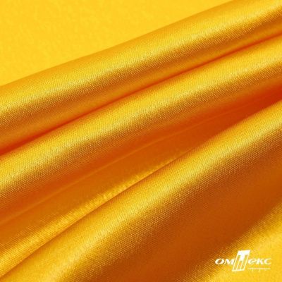 Поли креп-сатин 13-0859, 125 (+/-5) гр/м2, шир.150см, цвет жёлтый - купить в Твери. Цена 155.57 руб.
