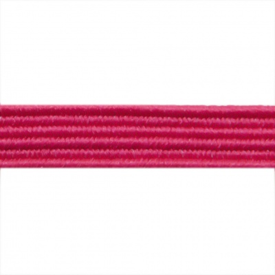 Резиновые нити с текстильным покрытием, шир. 6 мм ( упак.30 м/уп), цв.- 84-фуксия - купить в Твери. Цена: 155.22 руб.