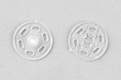 Кнопки пришивные пластиковые 15 мм, блистер 24шт, цв.-прозрачные - купить в Твери. Цена: 68.79 руб.