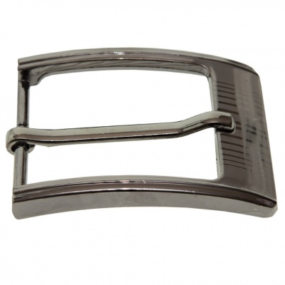 Пряжка металлическая для мужского ремня SC035#7 (шир.ремня 40 мм), цв.-тем.никель - купить в Твери. Цена: 43.93 руб.