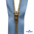 Молнии джинсовые металл т-5, 18 см латунь (YG), цв.-деним (231) - купить в Твери. Цена: 22.80 руб.