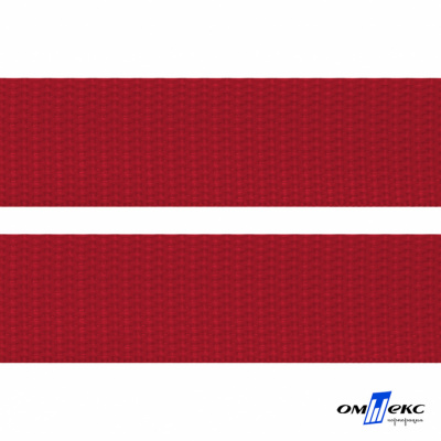 Красный- цв.171-Текстильная лента-стропа 550 гр/м2 ,100% пэ шир.40 мм (боб.50+/-1 м) - купить в Твери. Цена: 637.68 руб.
