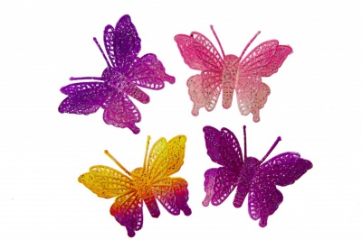 Бабочка декоративная пластиковая #12 - купить в Твери. Цена: 7.16 руб.