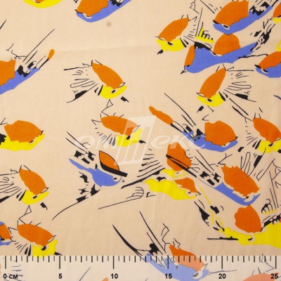 Плательная ткань "Софи" 14.1, 75 гр/м2, шир.150 см, принт птицы - купить в Твери. Цена 241.49 руб.