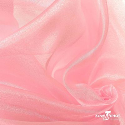 Ткань органза, 100% полиэстр, 28г/м2, шир. 150 см, цв. #47 розовая пудра - купить в Твери. Цена 86.24 руб.