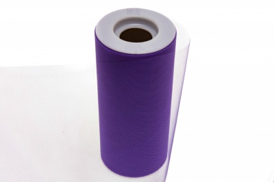 Фатин в шпульках 16-85, 10 гр/м2, шир. 15 см (в нам. 25+/-1 м), цвет фиолетовый - купить в Твери. Цена: 100.69 руб.