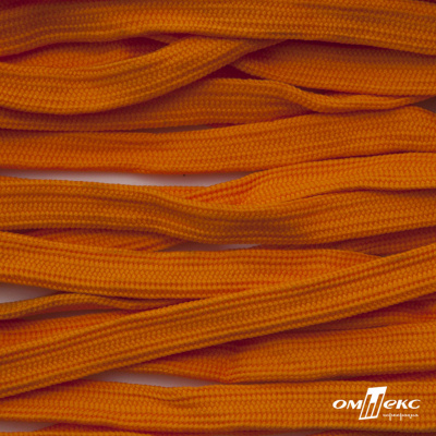Шнур плетеный (плоский) d-12 мм, (уп.90+/-1м), 100% полиэстер, цв.267 - оранжевый - купить в Твери. Цена: 8.62 руб.
