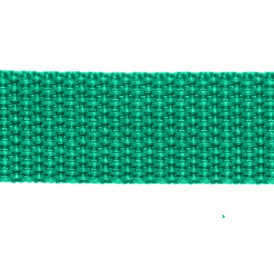 Стропа текстильная, шир. 25 мм (в нам. 50+/-1 ярд), цвет яр.зелёный - купить в Твери. Цена: 397.52 руб.