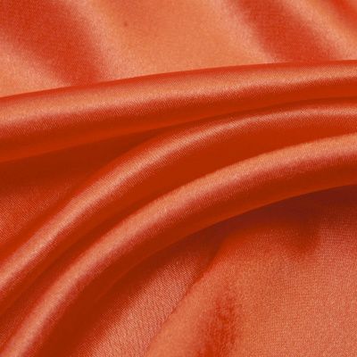 Поли креп-сатин 18-1445, 120 гр/м2, шир.150см, цвет оранжевый - купить в Твери. Цена 155.57 руб.