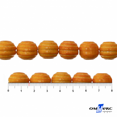 0309-Бусины деревянные "ОмТекс", 16 мм, упак.50+/-3шт, цв.003-оранжевый - купить в Твери. Цена: 62.22 руб.