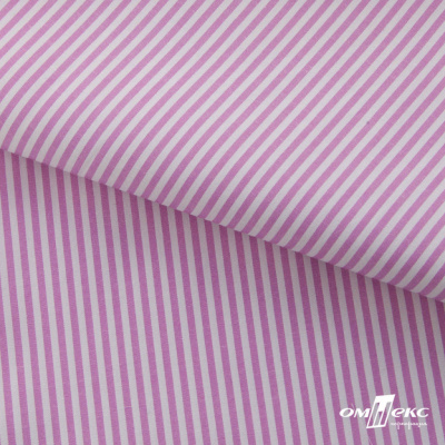 Ткань сорочечная Полоска Кенди, 115 г/м2, 58% пэ,42% хл, шир.150 см, цв.1-розовый, (арт.110) - купить в Твери. Цена 306.69 руб.