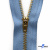 Молнии джинсовые металл т-4, 18 см латунь (YG), цв.-деним (231) - купить в Твери. Цена: 21.57 руб.