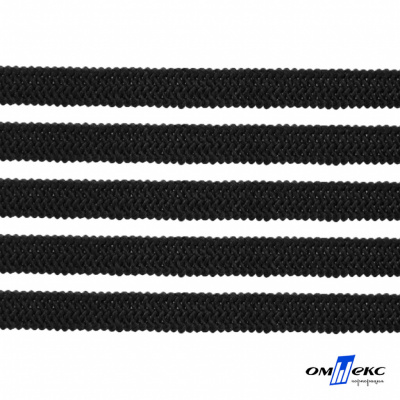 Лента эластичная вязанная (резинка) 4 мм (200+/-1 м) 400 гр/м2 черная бобина "ОМТЕКС" - купить в Твери. Цена: 1.78 руб.