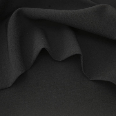 Костюмная ткань "Элис", 220 гр/м2, шир.150 см, цвет чёрный - купить в Твери. Цена 308 руб.
