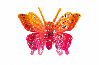 Бабочка декоративная пластиковая #10 - купить в Твери. Цена: 7.09 руб.
