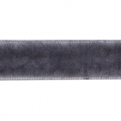 Лента бархатная нейлон, шир.12 мм, (упак. 45,7м), цв.189-т.серый - купить в Твери. Цена: 457.61 руб.