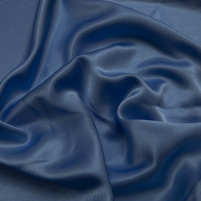 Поли креп-сатин 16-4132, 125 (+/-5) гр/м2, шир.150см, цвет голубой - купить в Твери. Цена 155.57 руб.