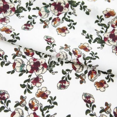 Плательная ткань "Фламенко" 23.1, 80 гр/м2, шир.150 см, принт растительный - купить в Твери. Цена 264.56 руб.