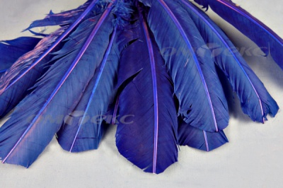 Декоративный Пучок из перьев, перо 23см/синий - купить в Твери. Цена: 12.34 руб.